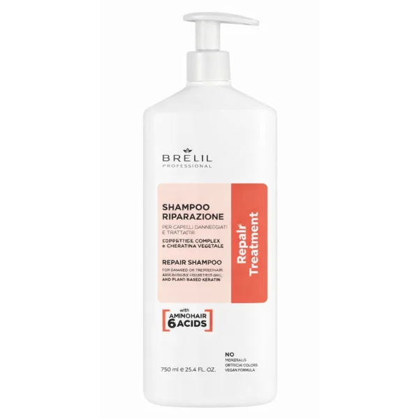 BRELIL Repair Shampoo for Damaged Hair, 1000 ml